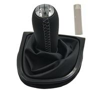 VAAKLM Pomello cambio manuale Compatible Con Clio 4 IV Para MK4 2013-2016 Manijas Caja Cambios Cubierta Palanca Cambios Funda Pomo Cambio Marchas LHD Funda(Black)