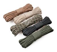 VABNEER 5 Rollos x 33ft/10m Paracord, Paracord 4mm, 7 Hilos de Núcleo Cuerda Paracord 550 hasta 250 kg