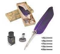 VABNEER Pluma de Inmersion Pluma Antigua Escritura Metal Pluma de Caligrafía Para uso personal, regalo ejecutivo y decoración de escritorio antigua