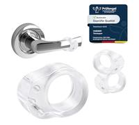 VABNEER PVC Topes de Puerta Silicona 10 Pack Manija de la puerta de parachoques - Flexible para Proteger la Integridad de Paredes&Muebles (Transparente)