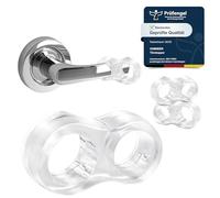 VABNEER PVC Topes de Puerta Silicona Flexible, 10 Pack parachoques de Manija para Proteger la Integridad de Paredes&Muebles (Transparente)