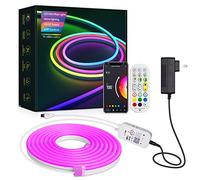 VABOO Neon Tira LED 3M con Multiforme DIY, Control APP y Voz de WiFi y Alexa,Impermeable IP67 108 LED/Metro 24V Luces LED 213 Efectos de Color, para Habitación, Fiesta