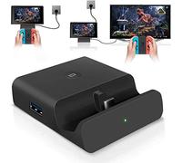 VABOO Switch Dock, Base de Carga para Nintendo Switch & Switch Lite Portátil TV Dock con Soporte de Carga USB-C PD, USB 3.0 y Puerto HDMI, Soporta Samsung Dex Mode/Huawei PC Mode