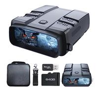 VABSCE Prismáticos de visión nocturna, 4K potentes lentes de visión nocturna infrarroja, rango de visión de 1600 pies, visión nocturna infrarroja superior de 5 W para caza, camping y vigilancia con