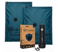 Vac-U-Shield 2 Bolsas de Vacío + Vac-U-Pump, Outdoor Viaje, Azul 56x40 cm
