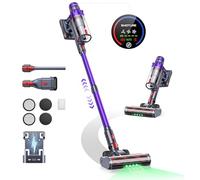 VAC02 Aspiradora sin Cable 550W/45KPA/60 Min, Modo Automático, Cepillo Antienredos y Luz Verde, Aspirador Potente Vertical, Pantalla Táctil LED Inteligent, Función de Fragancia, Carga en Pared