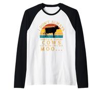 Vaca Animal Farming Moo Cute Cow Camiseta Manga Raglan