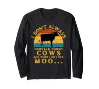 Vaca Animal Farming Moo Cute Cow Manga Larga
