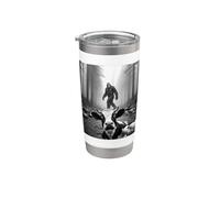 Vaca asustada Selfie Bigfoot Meme Sasquatch Cryptid Humor Vaso térmico de acero inoxidable de doble pared