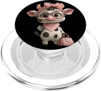 Vaca atrevida con Gafas Lindo diseño de Personajes de Dibujos Animados de Animales PopSockets PopGrip para MagSafe