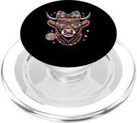 Vaca Colorida de Las Tierras Altas con Arco Rompecabezas PopSockets PopGrip para MagSafe