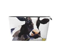 Vaca con una flor de Margarita, Bolsa de artículos de tocador Bolsa de Maquillaje Bolsa de cosméticos Bolsa de artículos de tocador de Viaje portátil