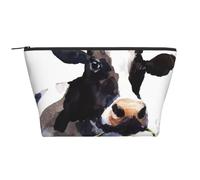 Vaca con una flor de Margarita, Bolsa de artículos de tocador Bolsa de Maquillaje Bolsa de cosméticos Bolsa de artículos de tocador de Viaje portátil