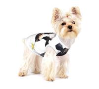 Vaca con una Flor de Margarita,Camiseta de algodón sin Mangas para Mascotas, Chaleco Transpirable, Suave y elástico para Cachorros,S