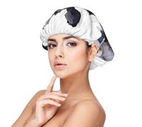 Vaca con una flor de margarita,Gorro de dormir de satén para adultos - Gorro de dormir elástico para mujer, cubrecabello nocturno