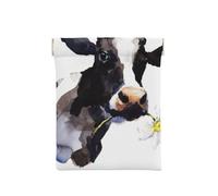 Vaca con una Flor de Margarita, Squeeze Top Wallet Bolsa de Almacenamiento para Mujer Monedero pequeño Bolsa de Cambio