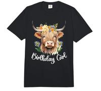 Vaca Cumpleaños Niña Madre Niña Mamá Mujer Familia Co Comfort Colors Adult Heavyweight T-Shirt