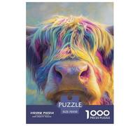 Vaca de Highland 1000 Piezas Rompecabezas Creativo Actividades Familiares Jigsaw Juegos Educativos para Familiares Y Amigos 70x50cm/1000pcs