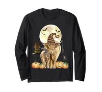 Vaca de Las Tierras Altas de Halloween con Becerro Espeluznante Vaca Escocesa Manga Larga