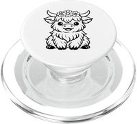 Vaca De Las Tierras Altas Escocés Linda Vaca Peluda Gran PopSockets PopGrip para MagSafe