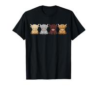 Vaca de Las Tierras Altas Escocés Lindo Ganado Peludo Amante Vaca de Camiseta