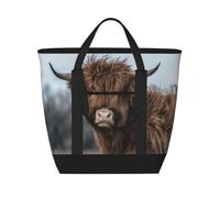 Vaca de las Tierras Altas, fauna escocesa,Bolsas de almuerzo de gran capacidad, bolsa de mano térmica para mujeres, hombres, trabajo, picnic, viajes.