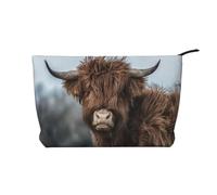 Vaca de Las Tierras Altas, Fauna Escocesa,Neceser de Pana, Neceser de Maquillaje portátil, Neceser de Viaje