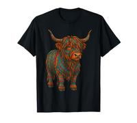 Vaca de Las Tierras Altas Mexicana Azteca Mitología Maya Arte Tribal Raíces Camiseta
