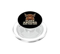 Vaca de Las Tierras Altas Pelusa Y Descubre Vaca Divertida PopSockets PopGrip para MagSafe