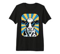 Vaca Divertida con Gafas de Sol Chistes de Camiseta Premium