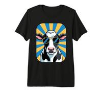 Vaca Divertida con Gafas de Sol Chistes de Camiseta Premium