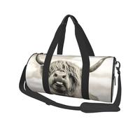 Vaca Divertida de Las Tierras Altas, Bolsa de Viaje de Gran Capacidad, Bolso Redondo, Bolsa de Viaje Deportiva, Bolsa de Mano, Bolsa de Fitness