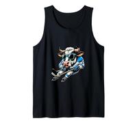 Vaca En Patines Con Gafas De Sol Camiseta sin Mangas