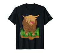 Vaca Escocesa Animal Granja Granjero Escocia Lindo Vaca Camiseta