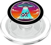 Vaca ganado secuestrado nave espacial extraterrestre secuestro del espacio exterior PopSockets PopGrip para MagSafe