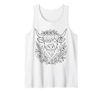 Vaca Highland con Lúpulo, Estilo Rústico de Montaña Camiseta sin Mangas