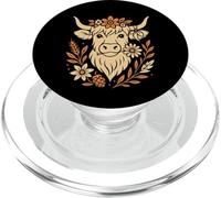 Vaca Highland con Lúpulo, Estilo Rústico de Montaña PopSockets PopGrip para MagSafe
