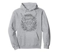 Vaca Highland con Lúpulo, Estilo Rústico de Montaña Sudadera con Capucha