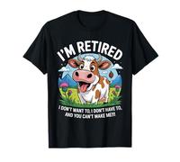 Vaca jubilada I'm Done You Can't Make Me Funny Humor Camiseta