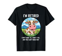 Vaca jubilada I'm Done You Can't Make Me Funny Humor Camiseta
