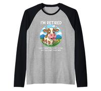 Vaca jubilada I'm Done You Can't Make Me Funny Humor Camiseta Manga Raglan