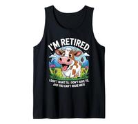 Vaca jubilada I'm Done You Can't Make Me Funny Humor Camiseta sin Mangas