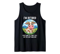 Vaca jubilada I'm Done You Can't Make Me Funny Humor Camiseta sin Mangas
