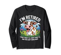 Vaca jubilada I'm Done You Can't Make Me Funny Humor Manga Larga