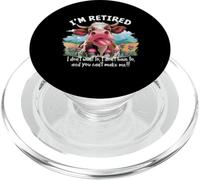 Vaca jubilada I'm Done You Can't Make Me Funny Humor PopSockets PopGrip para MagSafe