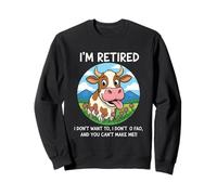 Vaca jubilada I'm Done You Can't Make Me Funny Humor Sudadera