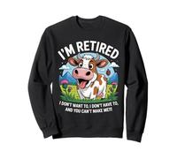 Vaca jubilada I'm Done You Can't Make Me Funny Humor Sudadera