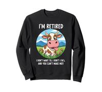 Vaca jubilada I'm Done You Can't Make Me Funny Humor Sudadera