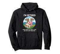 Vaca jubilada I'm Done You Can't Make Me Funny Humor Sudadera con Capucha