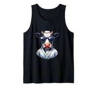 Vaca Karate con Estilo y Actitud Fresca Camiseta sin Mangas